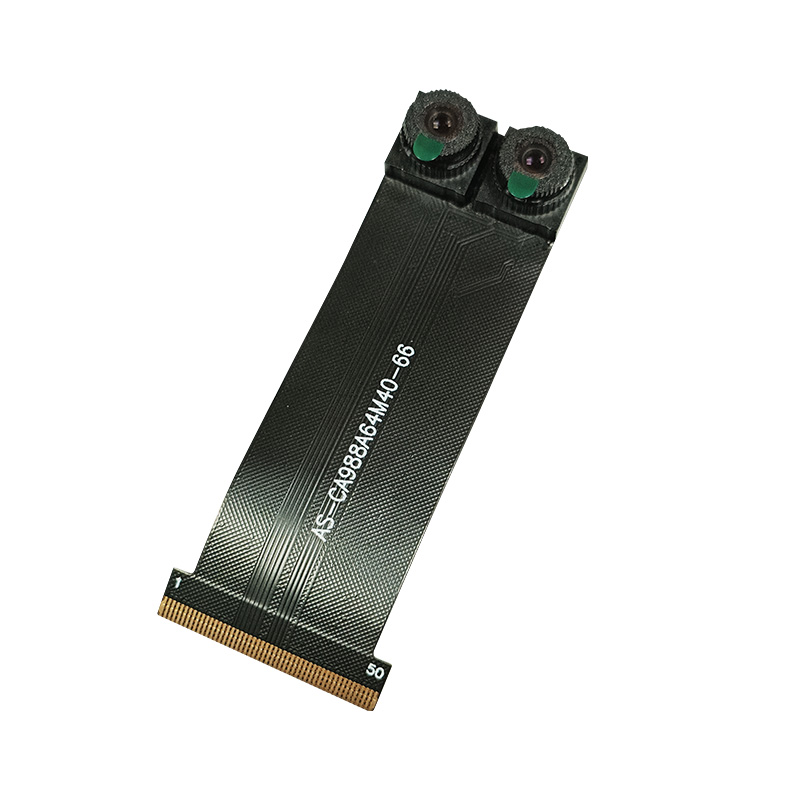 泓嘉影像OV4689高清400万RGB+IR人脸活体检测识别双目摄像头模组Fpc-50pin